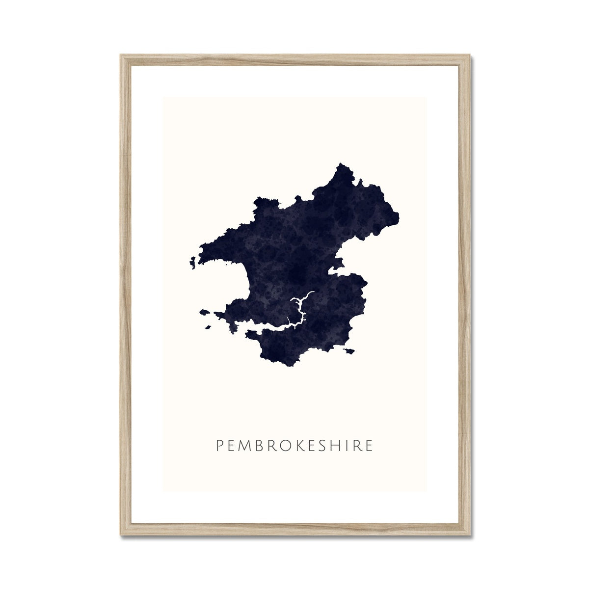 Pembrokeshire - Framed & Mounted Map