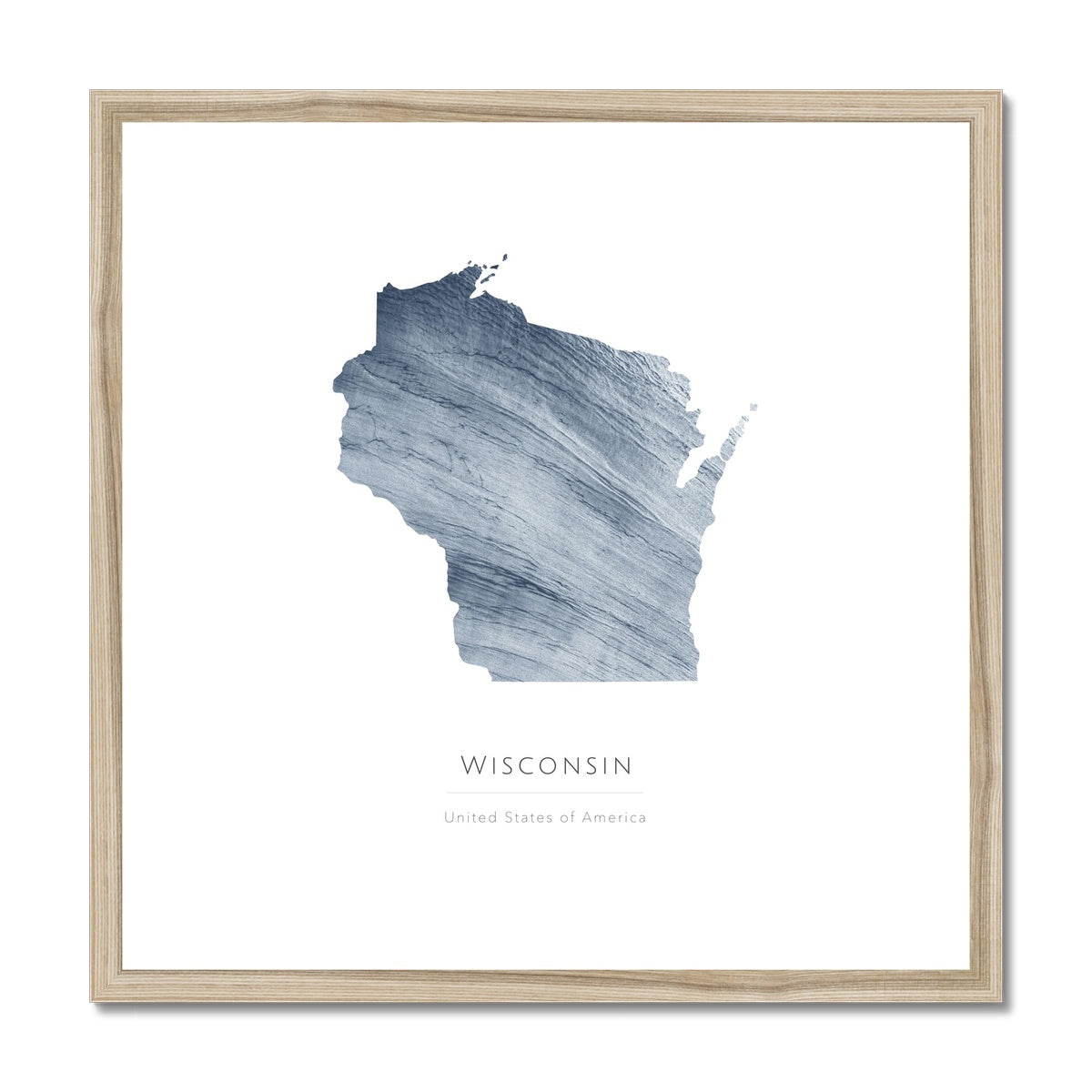 Wisconsin - Framed & Mounted Map