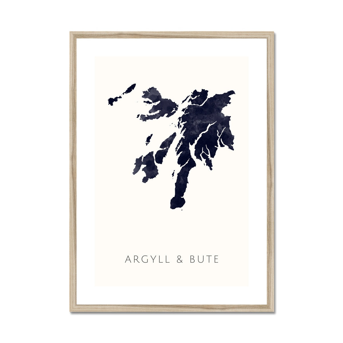 Argyll and Bute - Framed & Mounted Map
