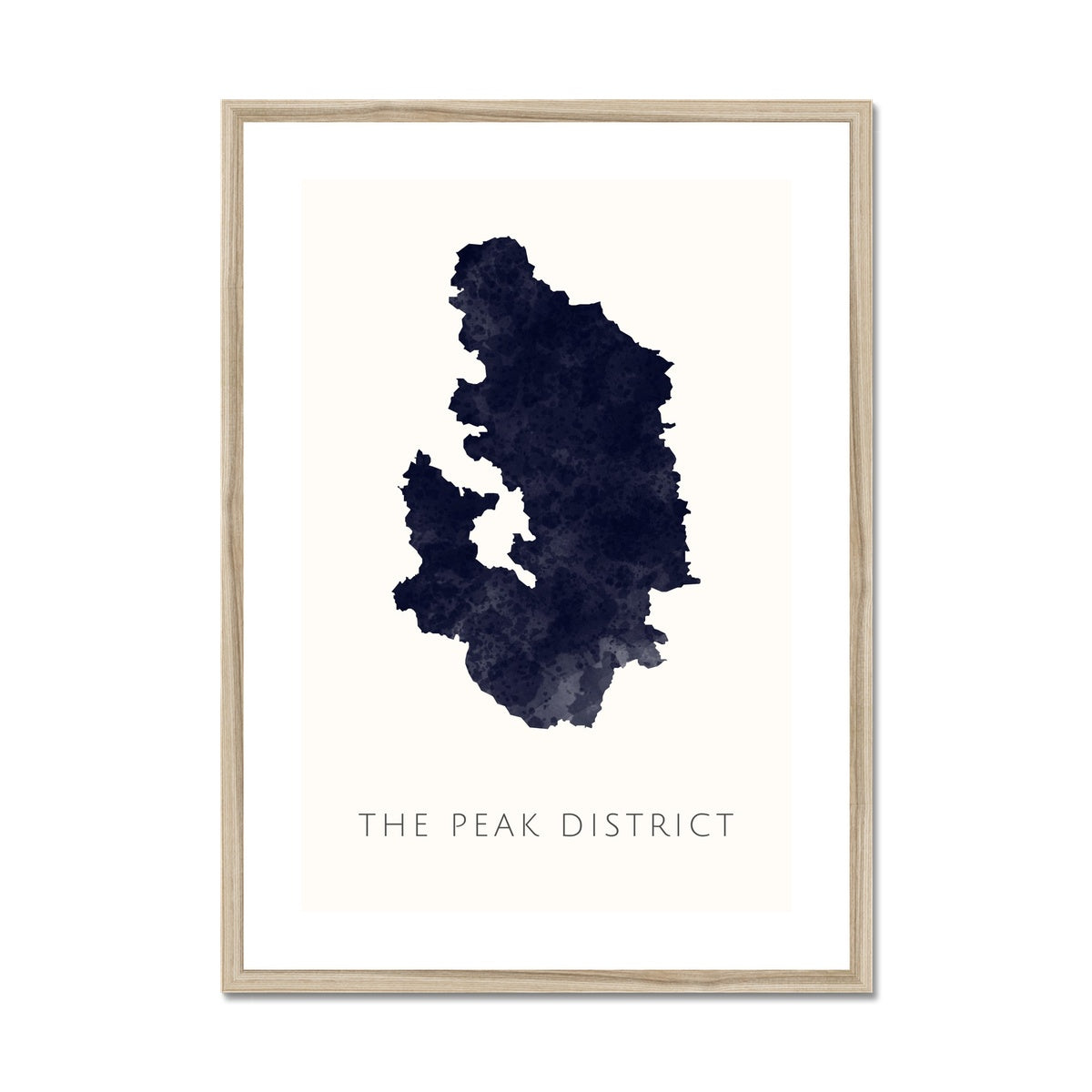 The Peak District - Framed & Mounted Map