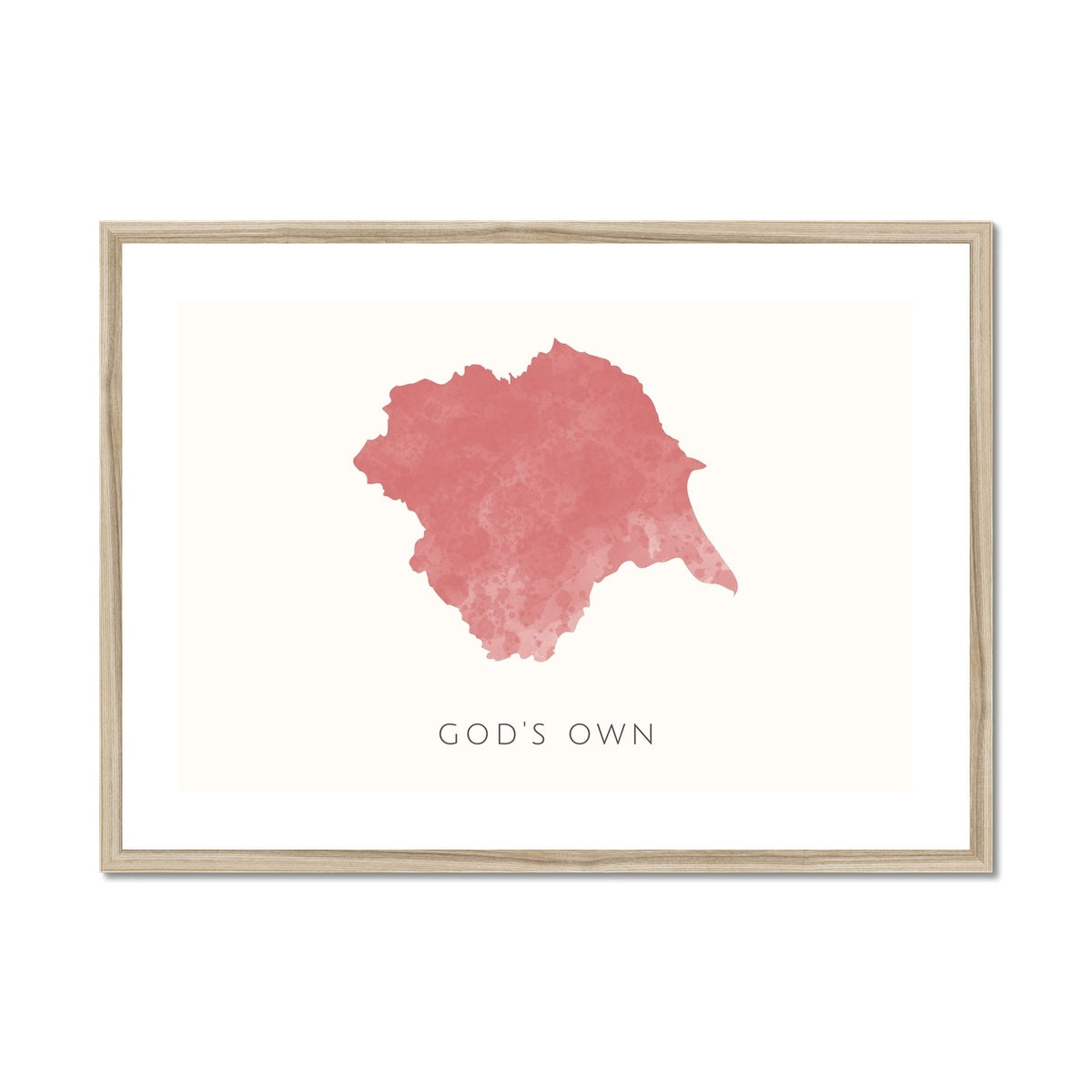 Yorkshire - Framed & Mounted Map