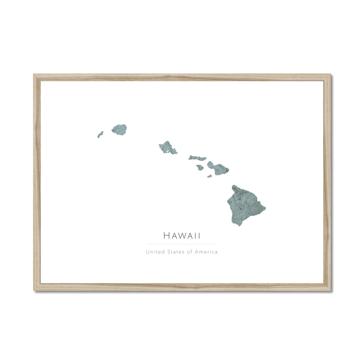 Hawaii - Framed & Mounted Map
