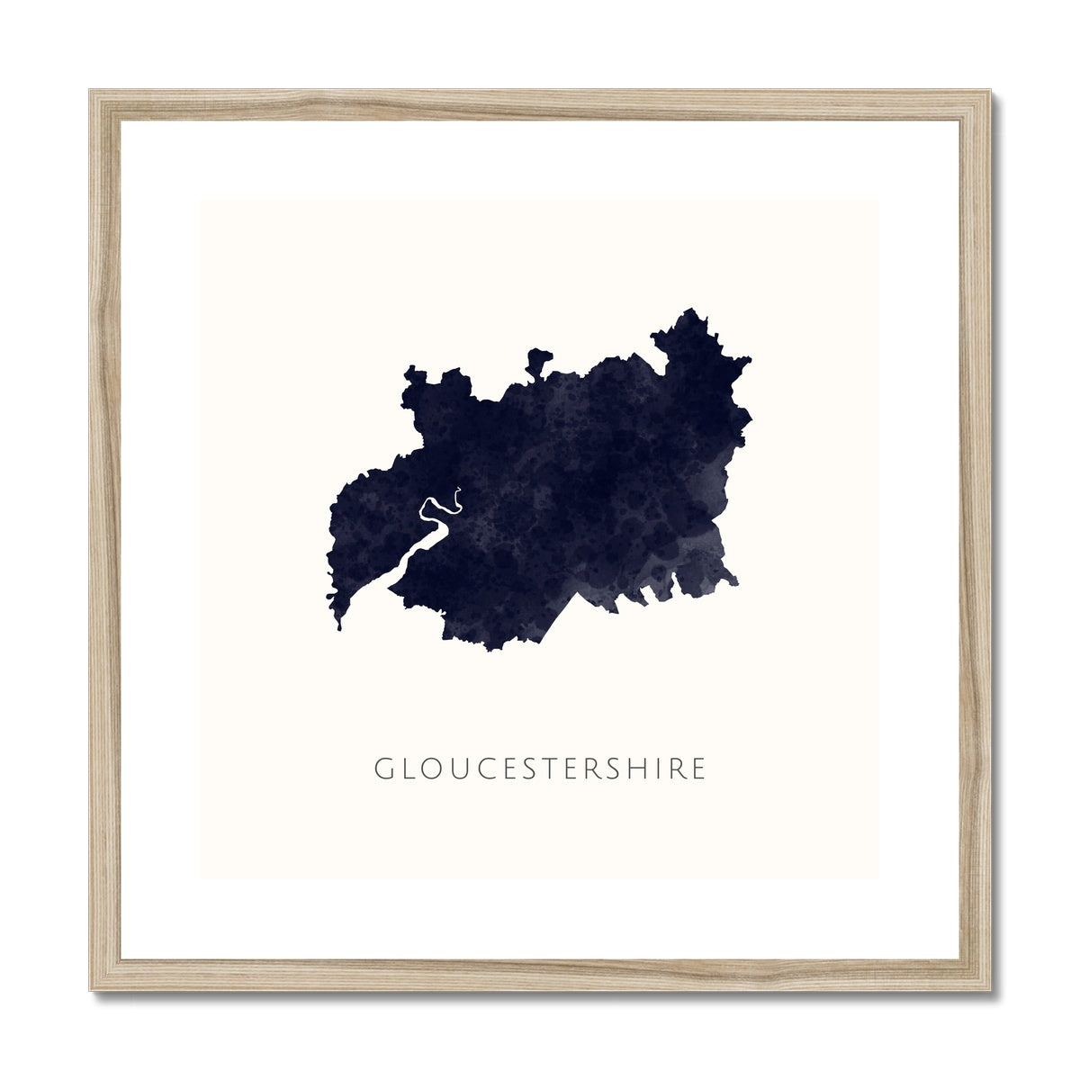Gloucestershire - Framed & Mounted Map
