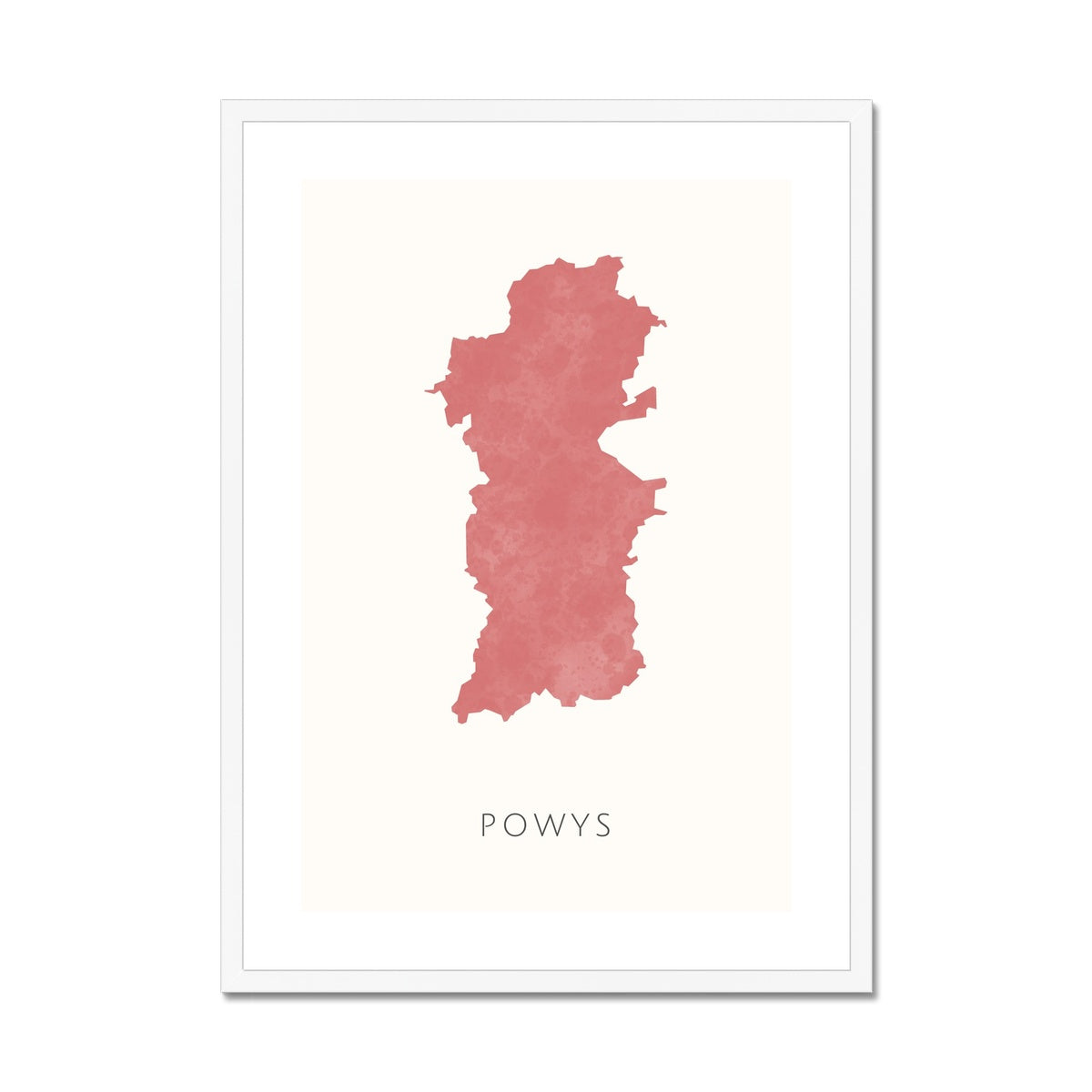 Powys - Framed & Mounted Map