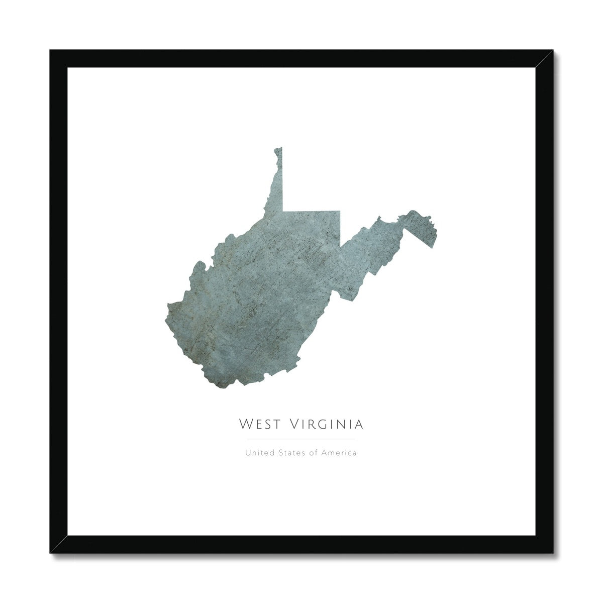West Virginia - Framed & Mounted Map