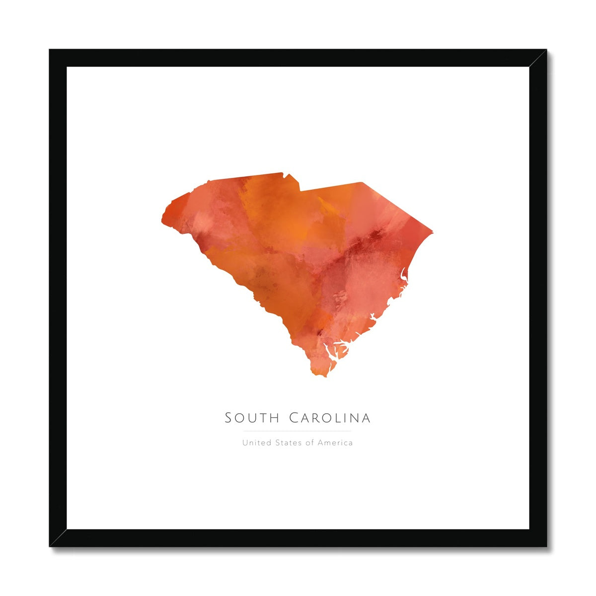 South Carolina - Framed & Mounted Map