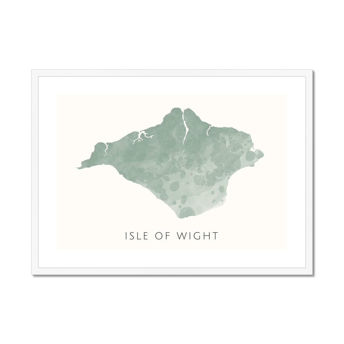Isle of Wight - Framed & Mounted Map