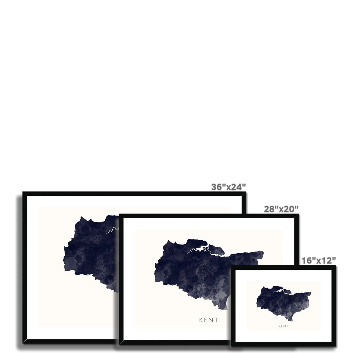 Kent - Framed & Mounted Map