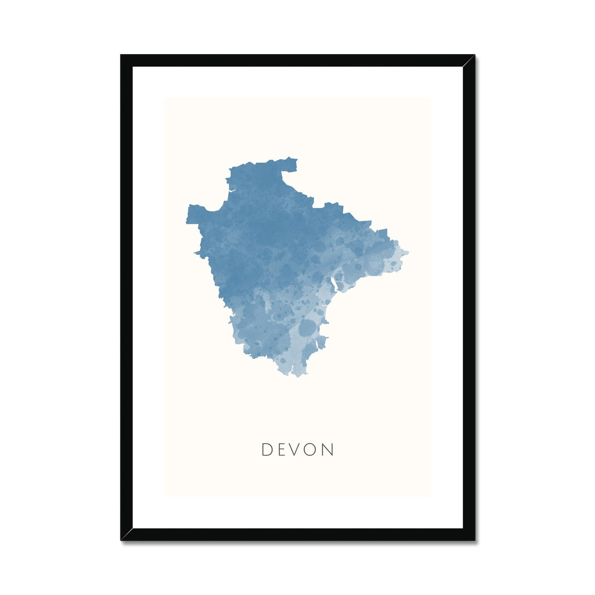 Devon - Framed & Mounted Map