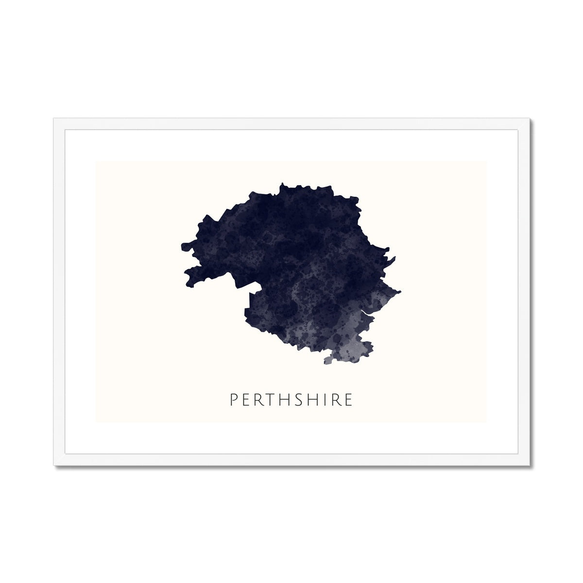 Perthshire - Framed & Mounted Map