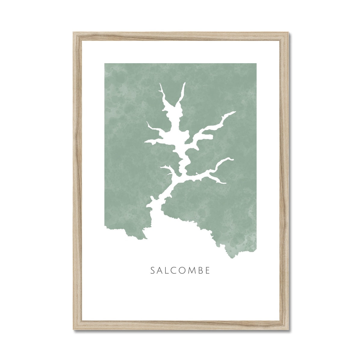 Salcombe - Framed & Mounted Map