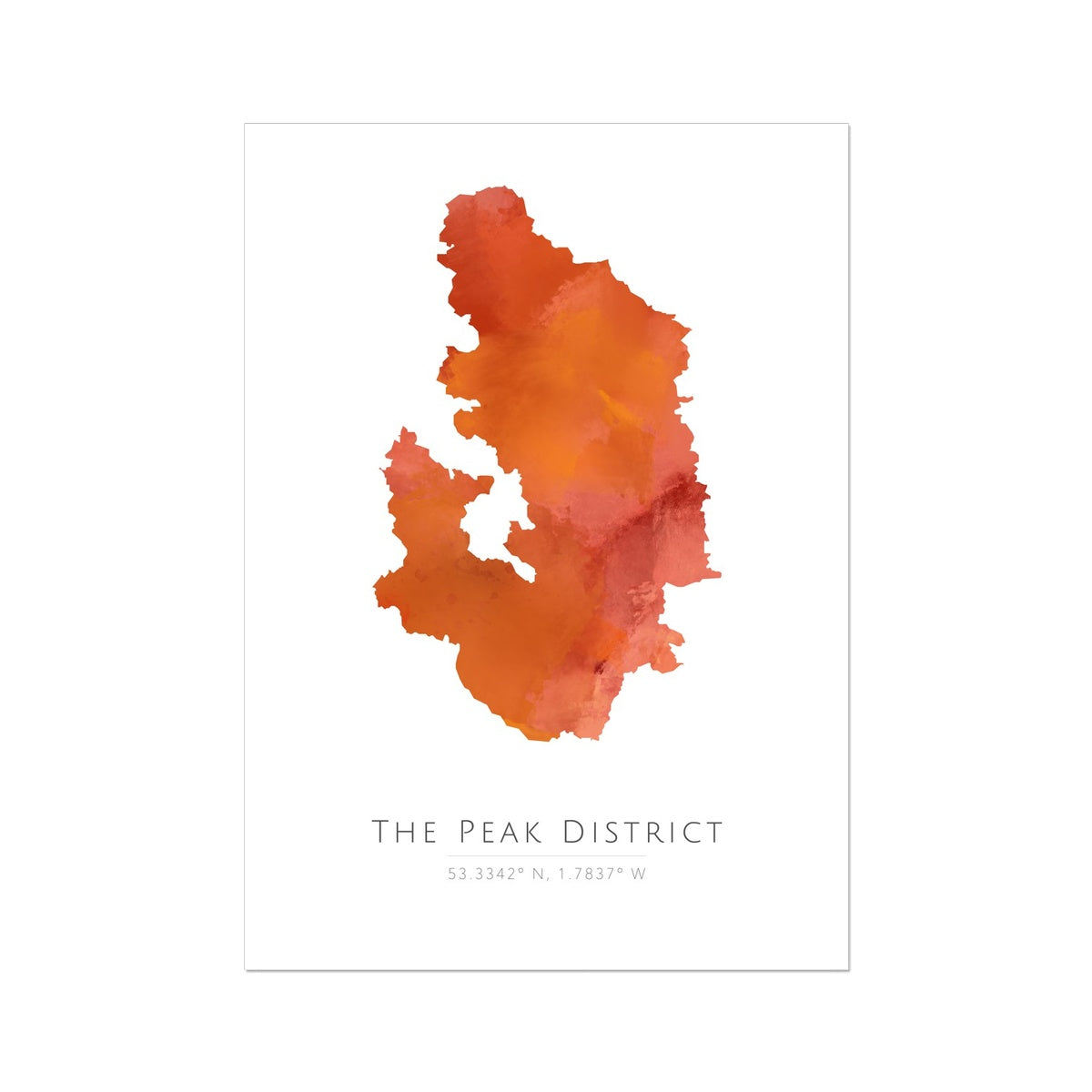 Map of The Peak District - Fine Art Print