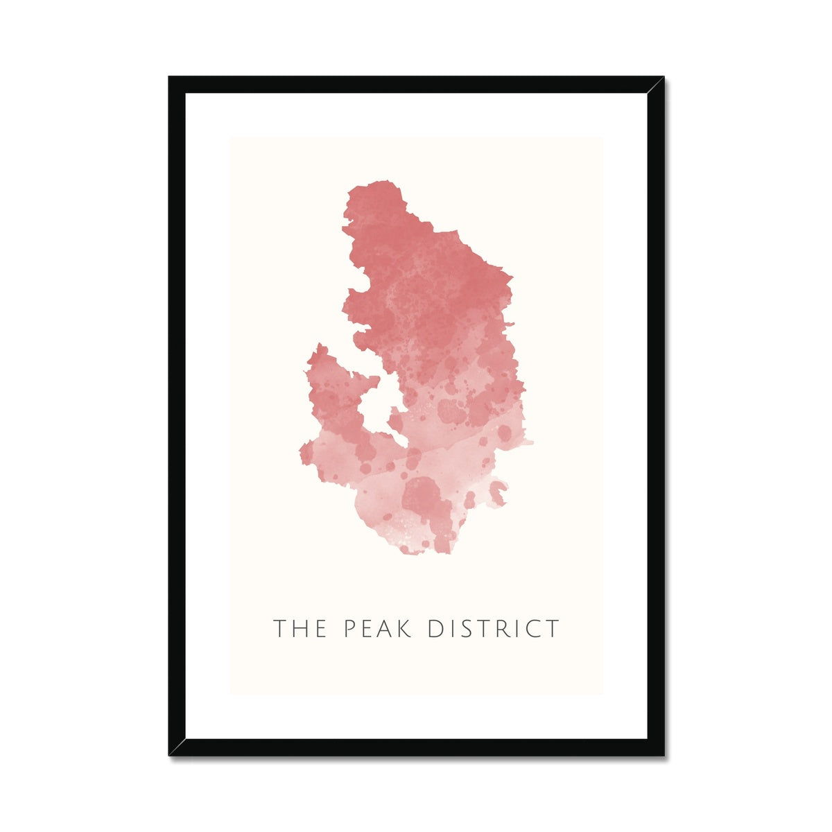 The Peak District - Framed & Mounted Map