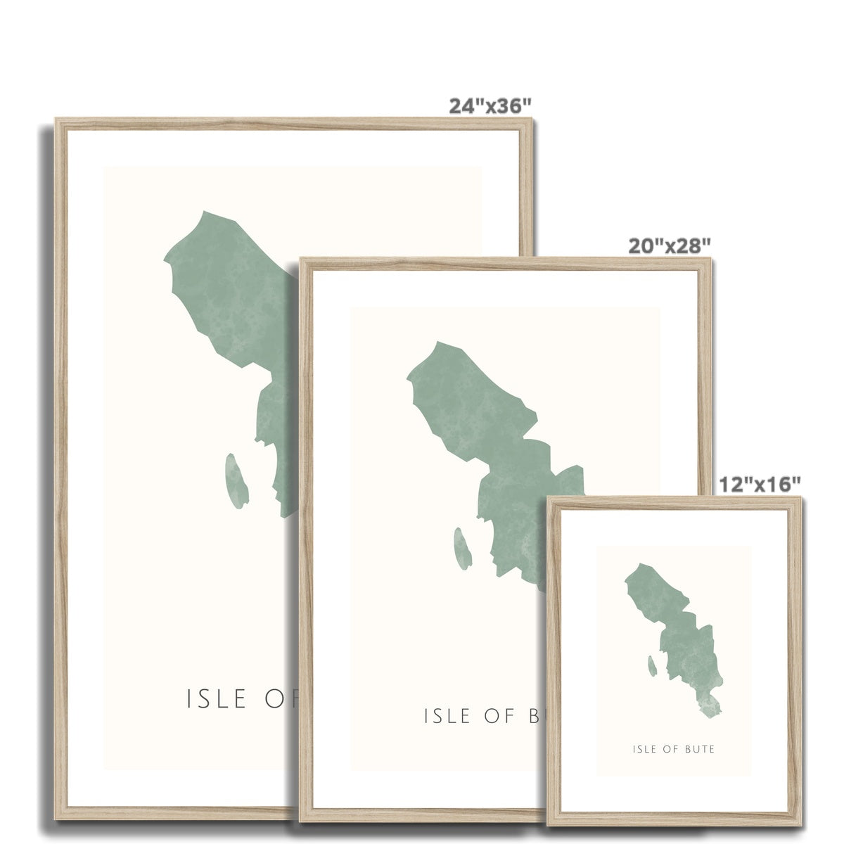 Bute - Framed & Mounted Map