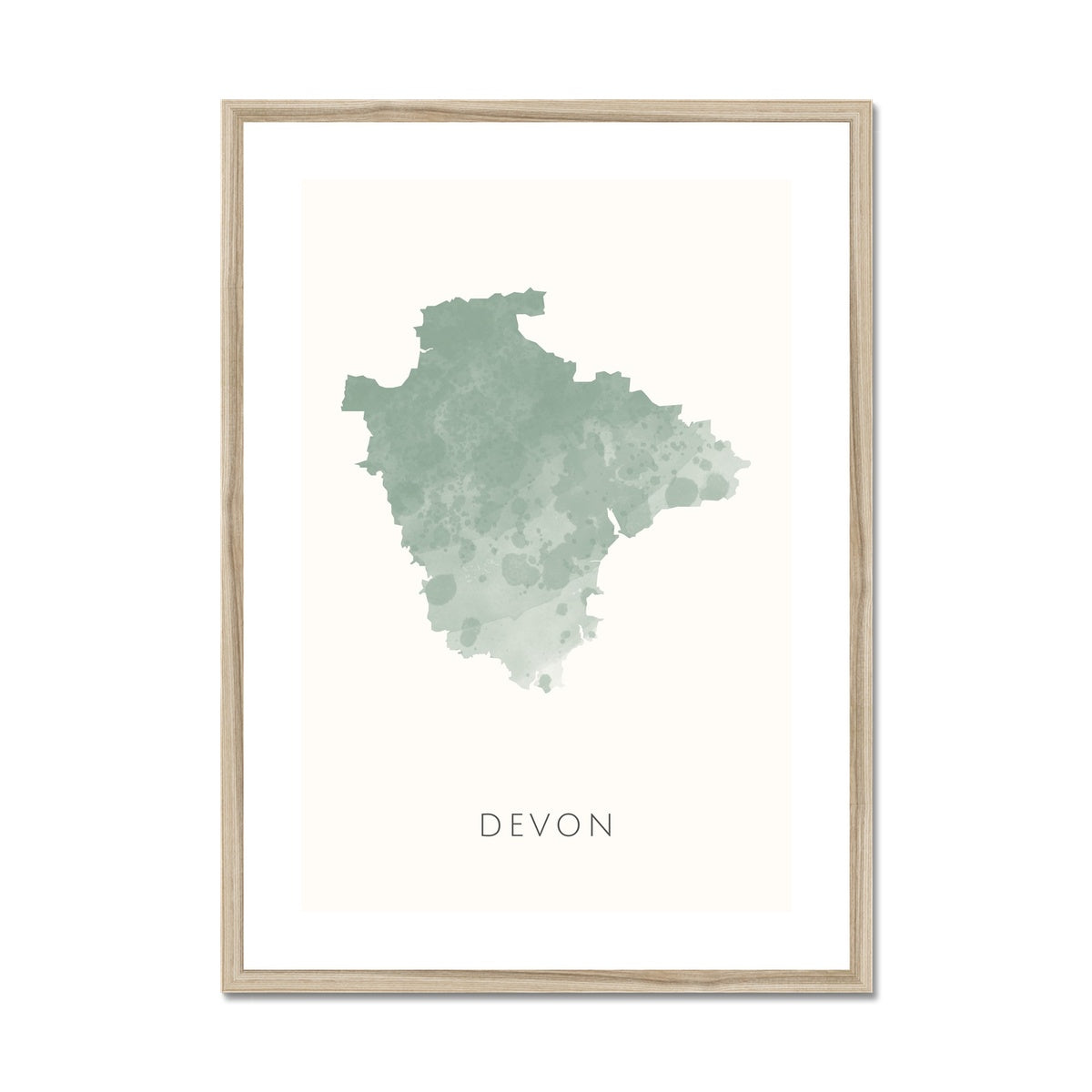 Devon - Framed & Mounted Map