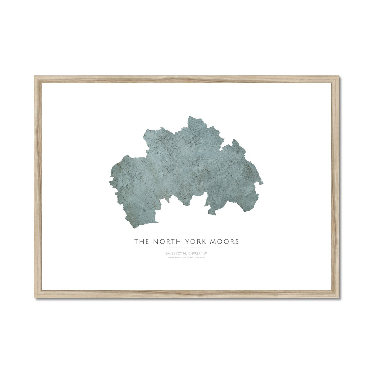 North York Moors - Framed & Mounted Map