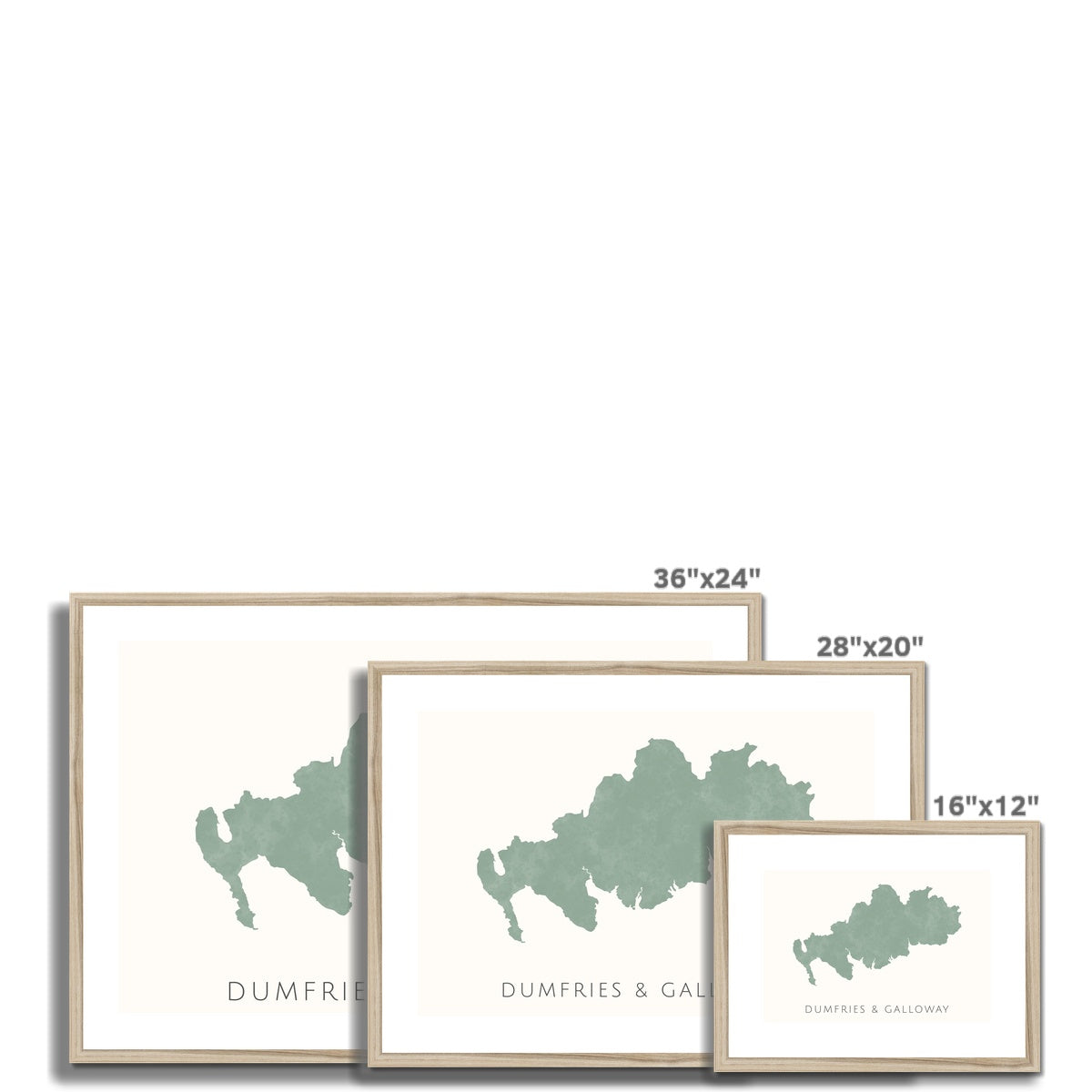 Dumfries & Galloway - Framed & Mounted Map