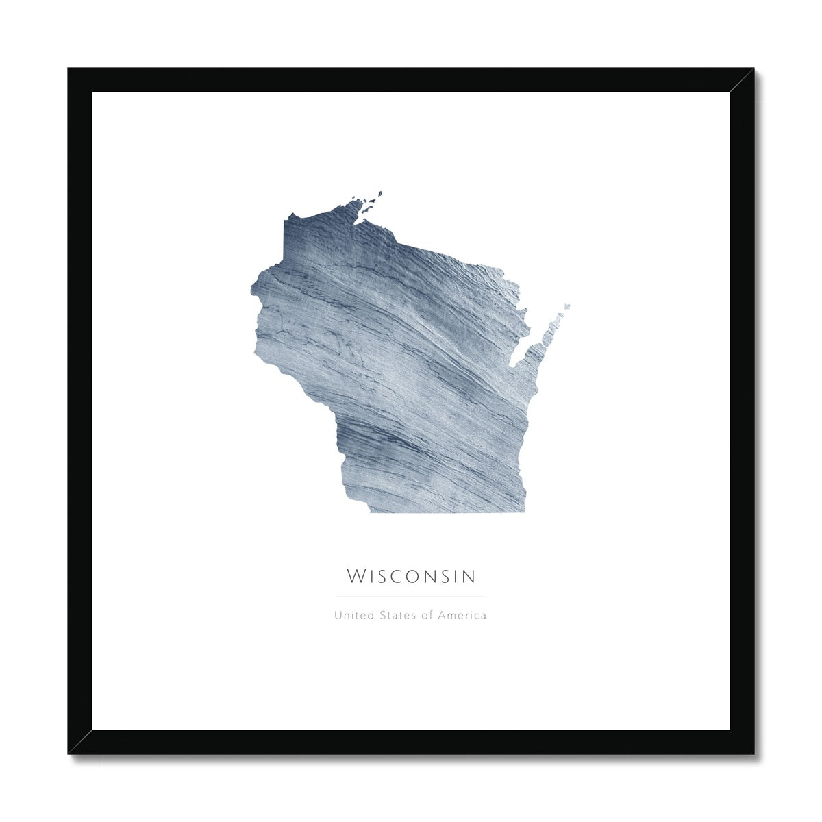 Wisconsin - Framed & Mounted Map
