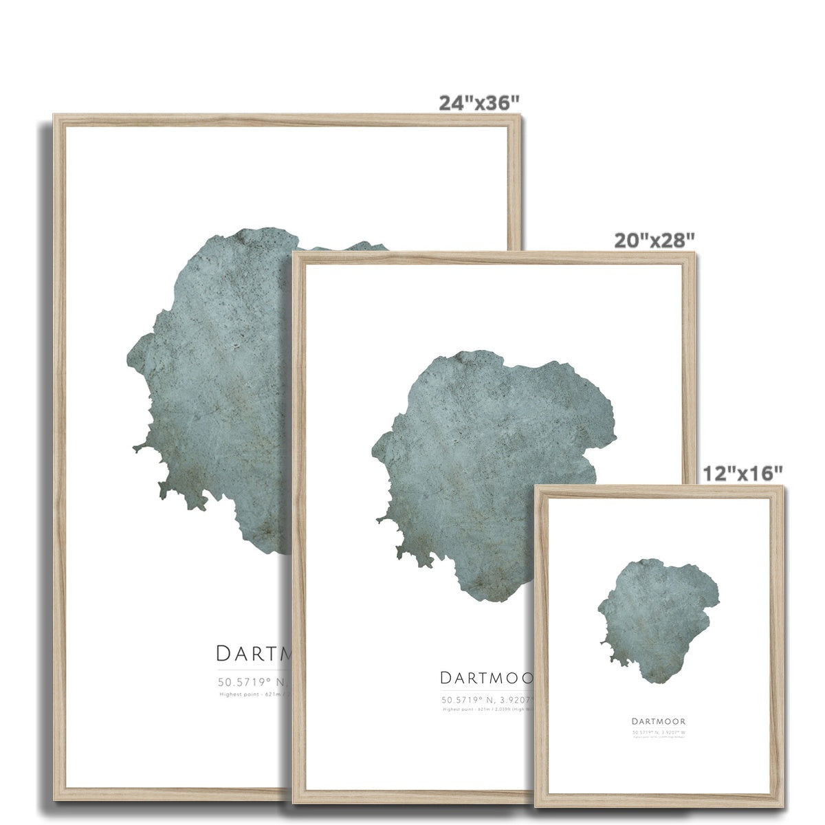 Dartmoor - Framed & Mounted Map