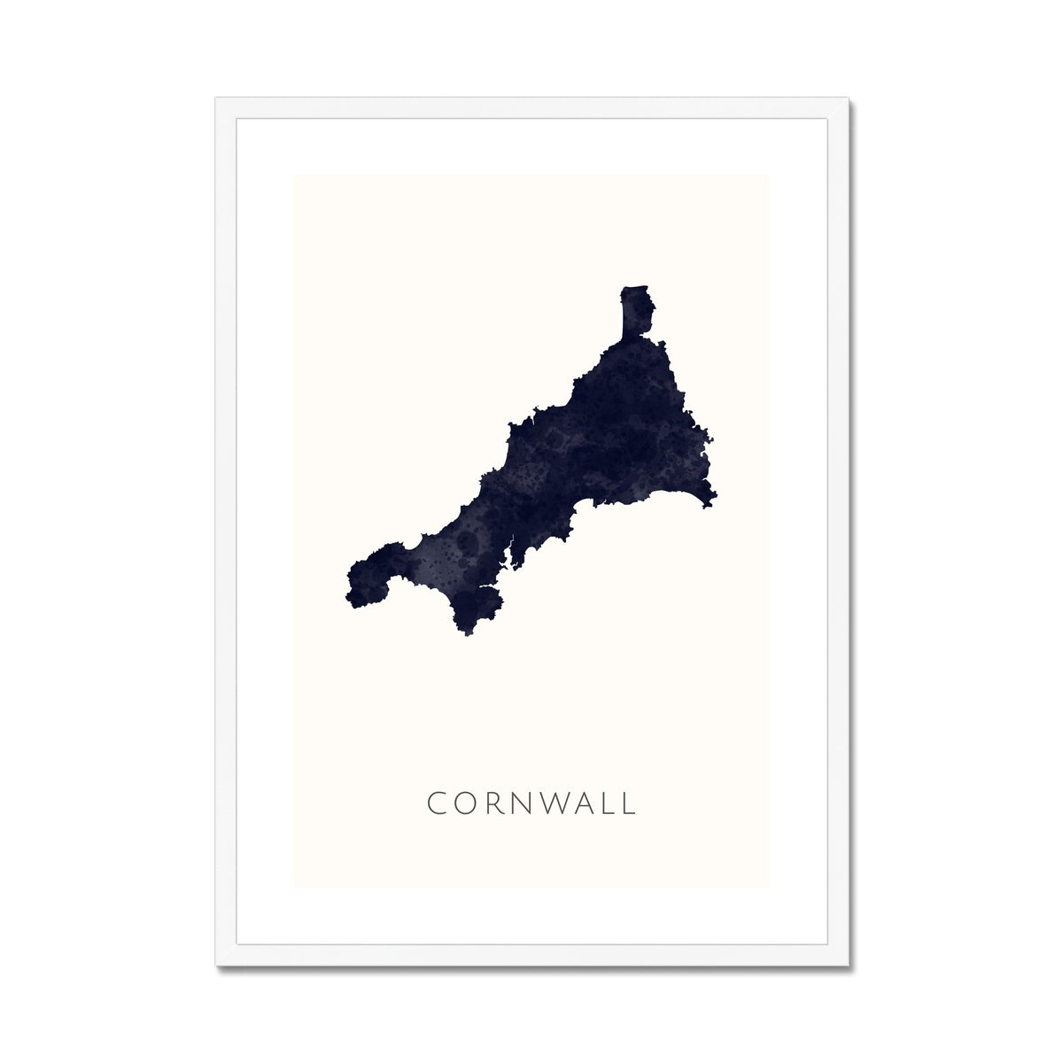 Cornwall - Framed & Mounted Map