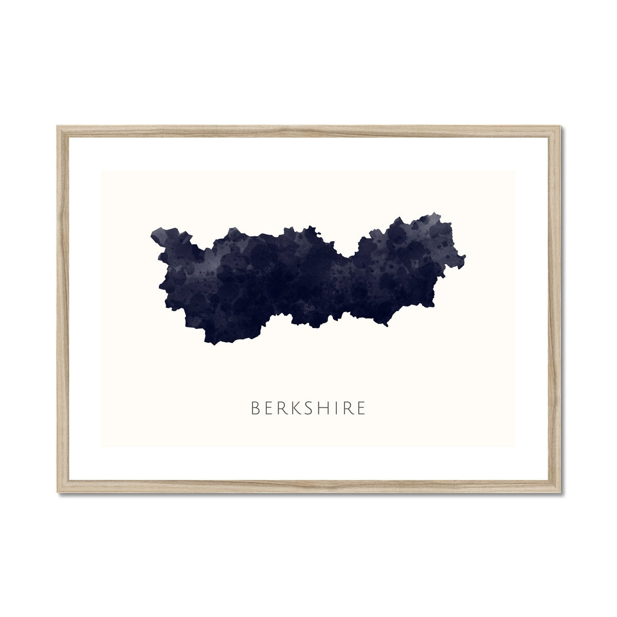 Berkshire - Framed & Mounted Map