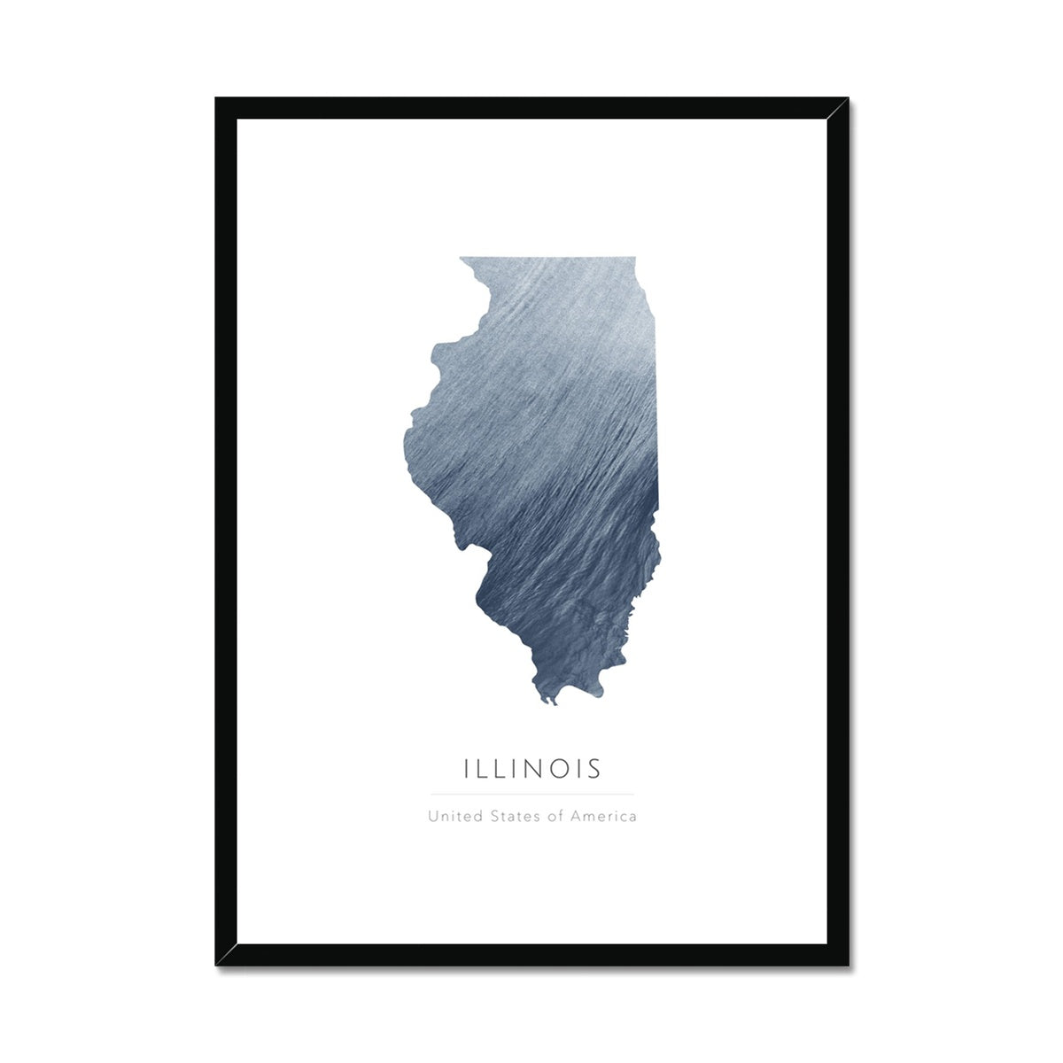 Illinois - Framed & Mounted Map