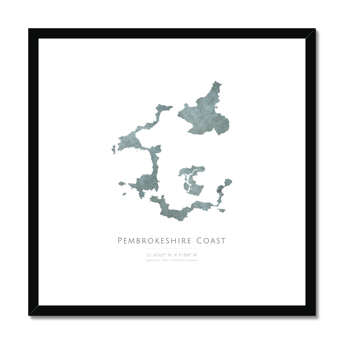 Pembrokeshire Coast - Framed & Mounted Map
