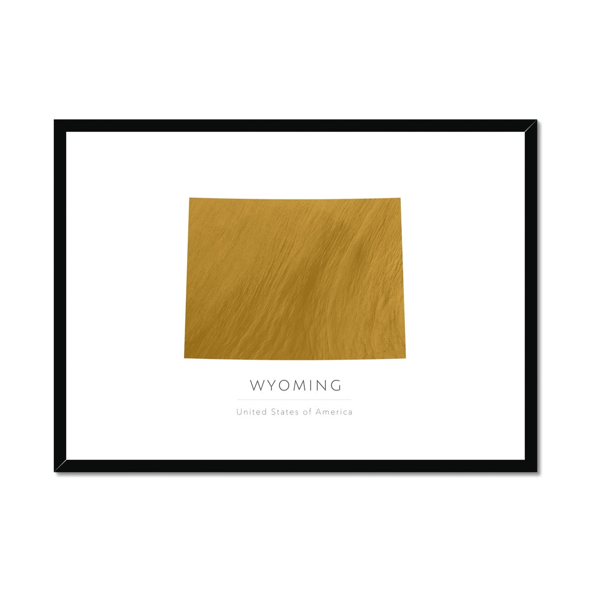 Wyoming - Framed & Mounted Map