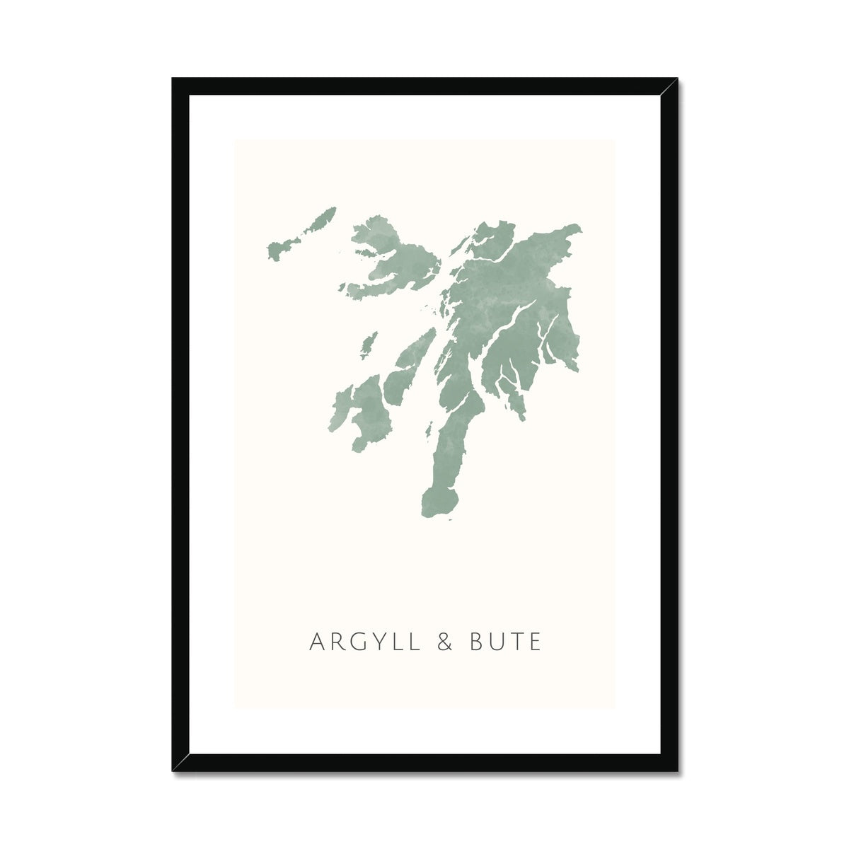 Argyll and Bute - Framed & Mounted Map