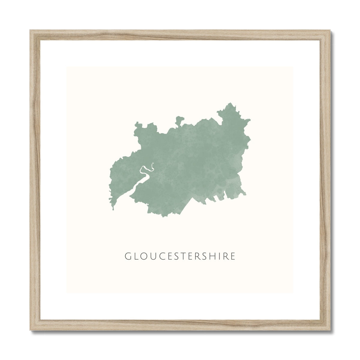 Gloucestershire - Framed & Mounted Map