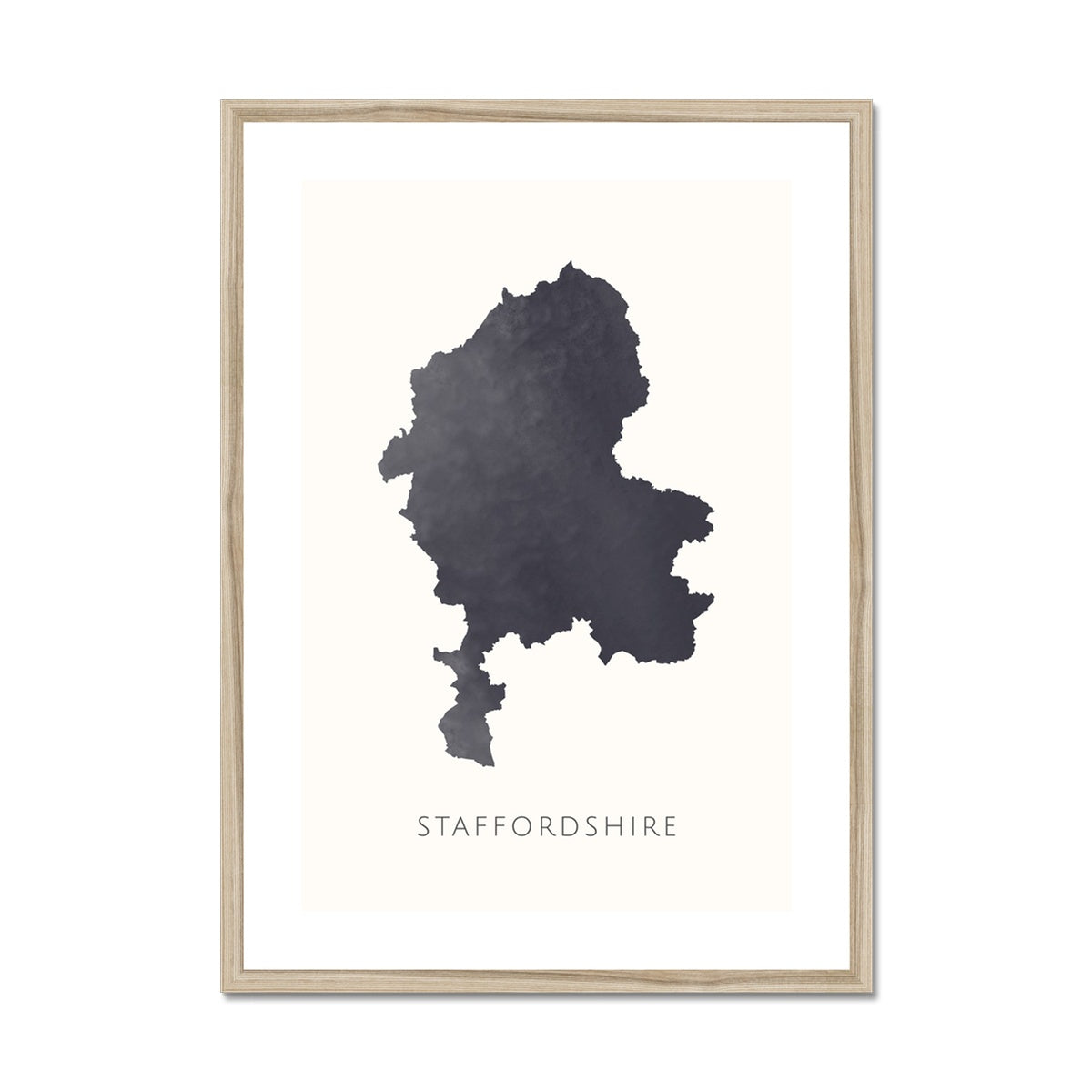 Staffordshire - Framed & Mounted Map