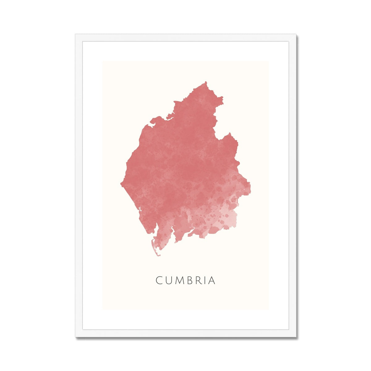 Cumbria - Framed & Mounted Map