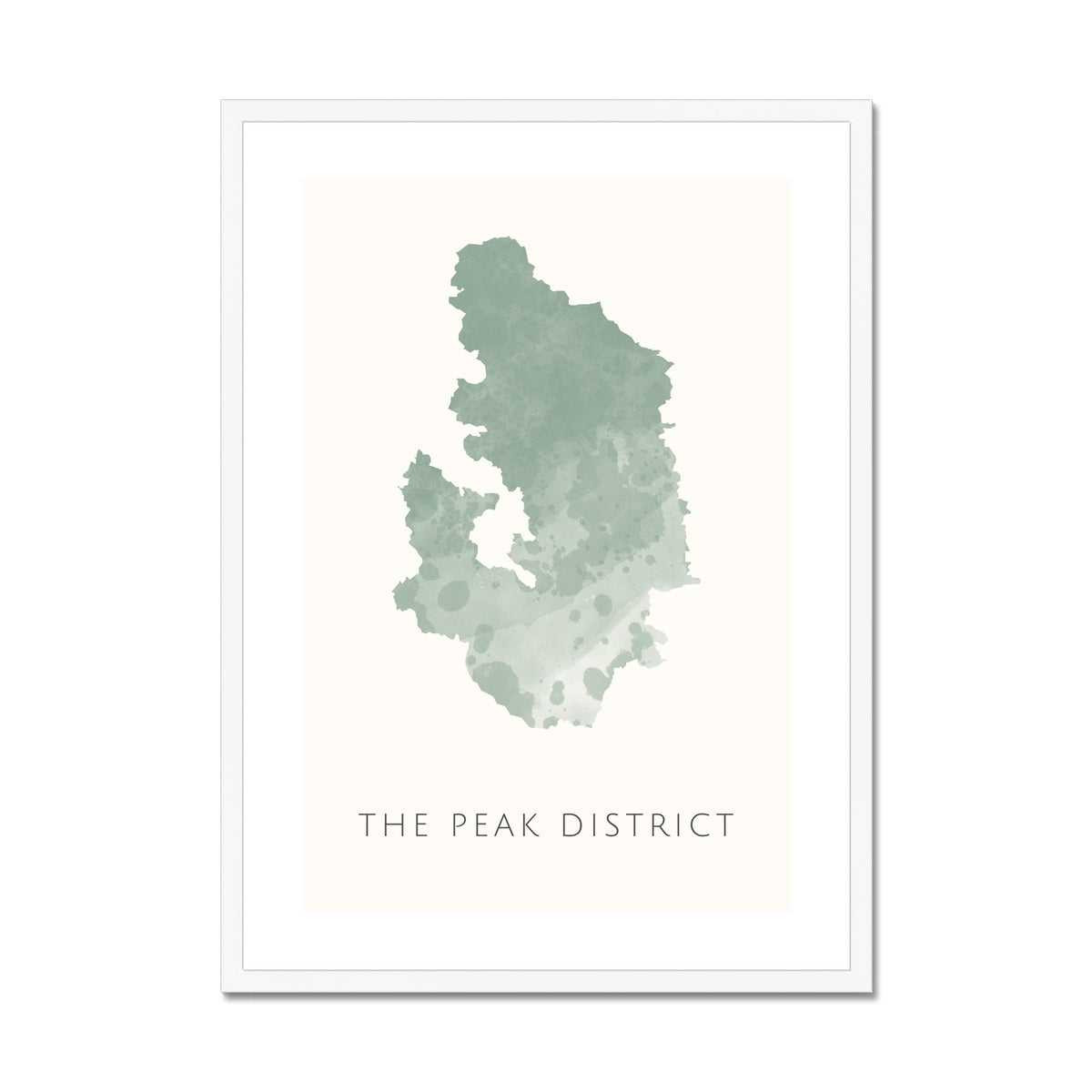 The Peak District - Framed & Mounted Map