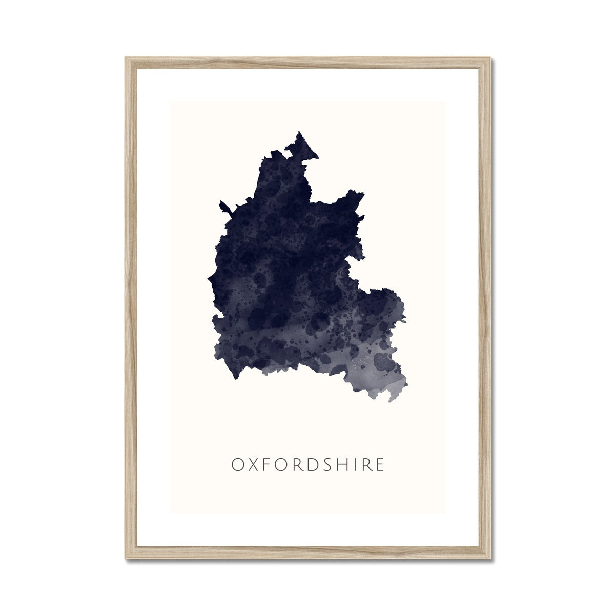 Oxfordshire - Framed & Mounted Map