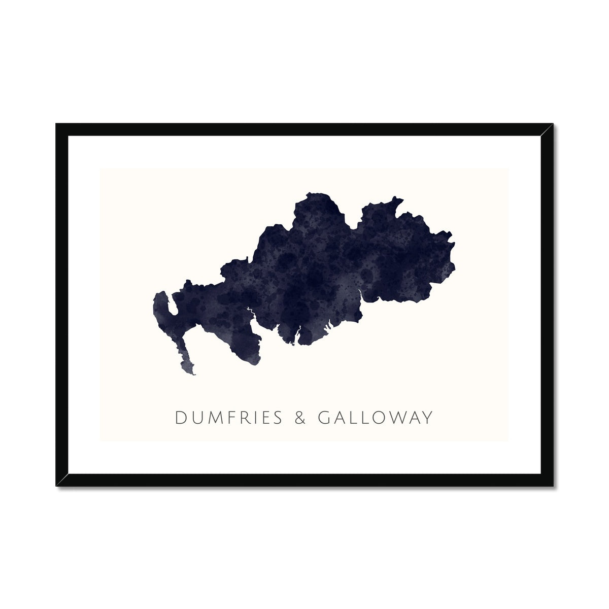 Dumfries & Galloway - Framed & Mounted Map