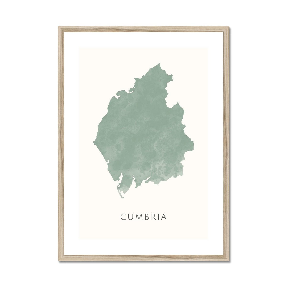 Cumbria - Framed & Mounted Map
