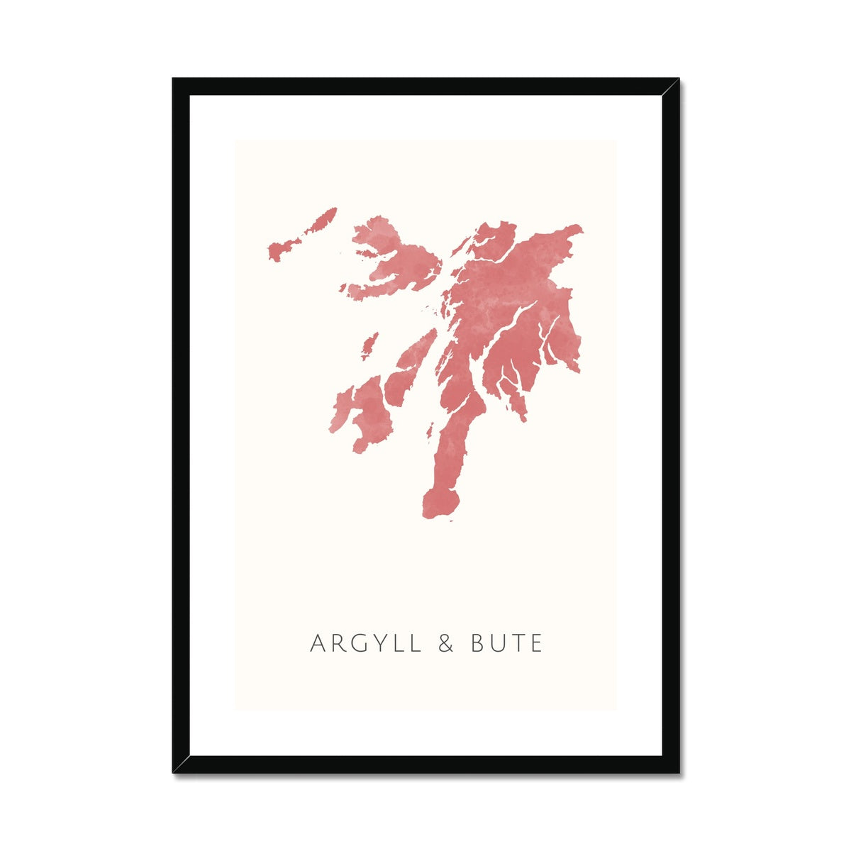 Argyll and Bute - Framed & Mounted Map