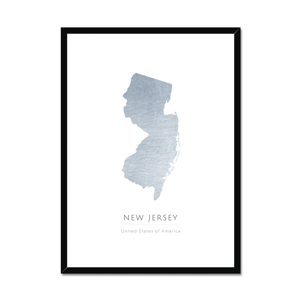 New Jersey - Framed & Mounted Map