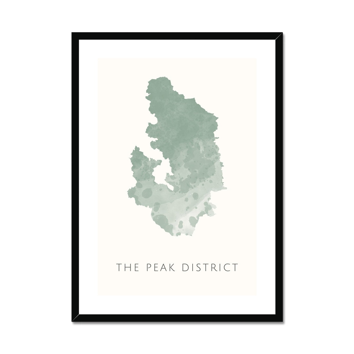 The Peak District - Framed & Mounted Map