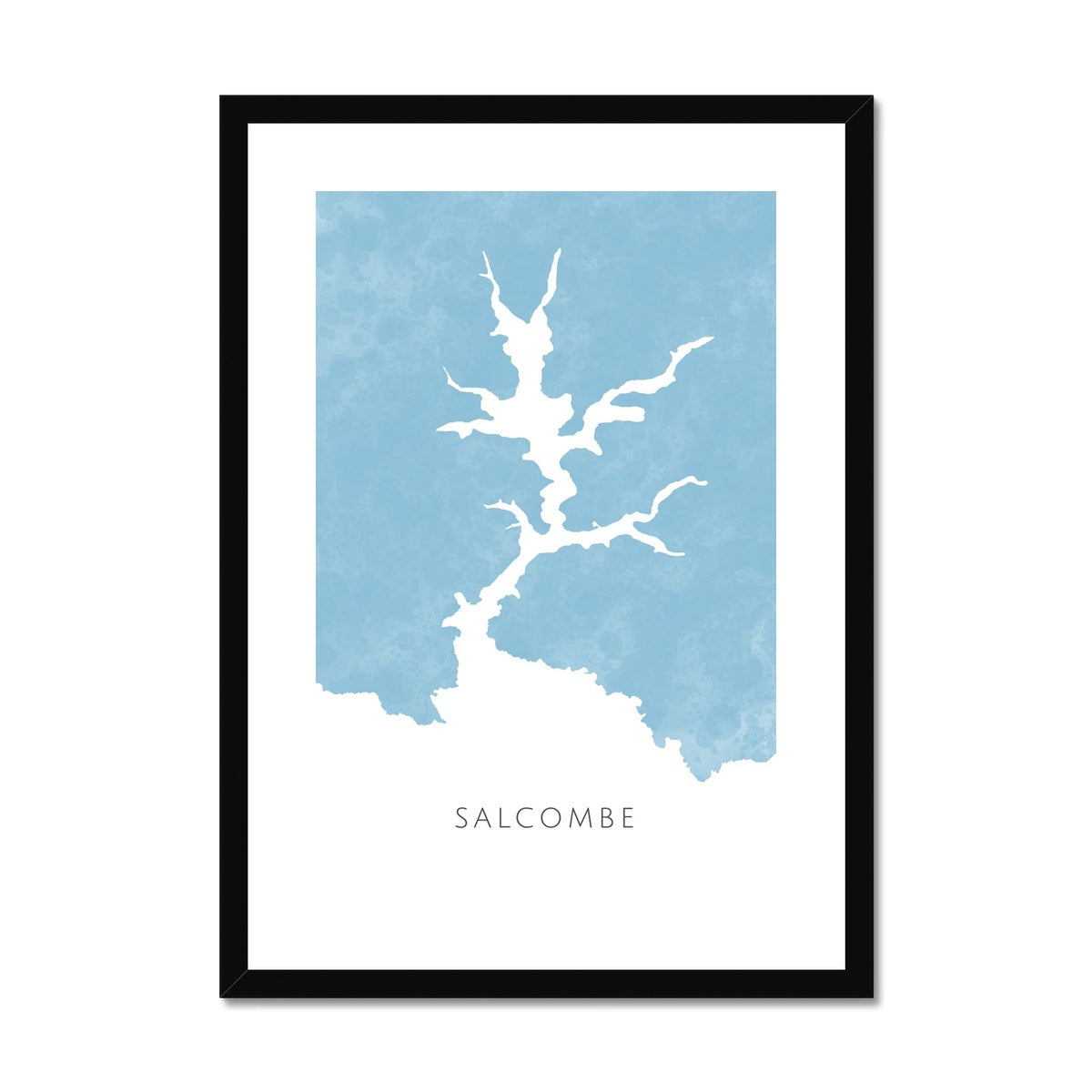 Salcombe - Framed & Mounted Map