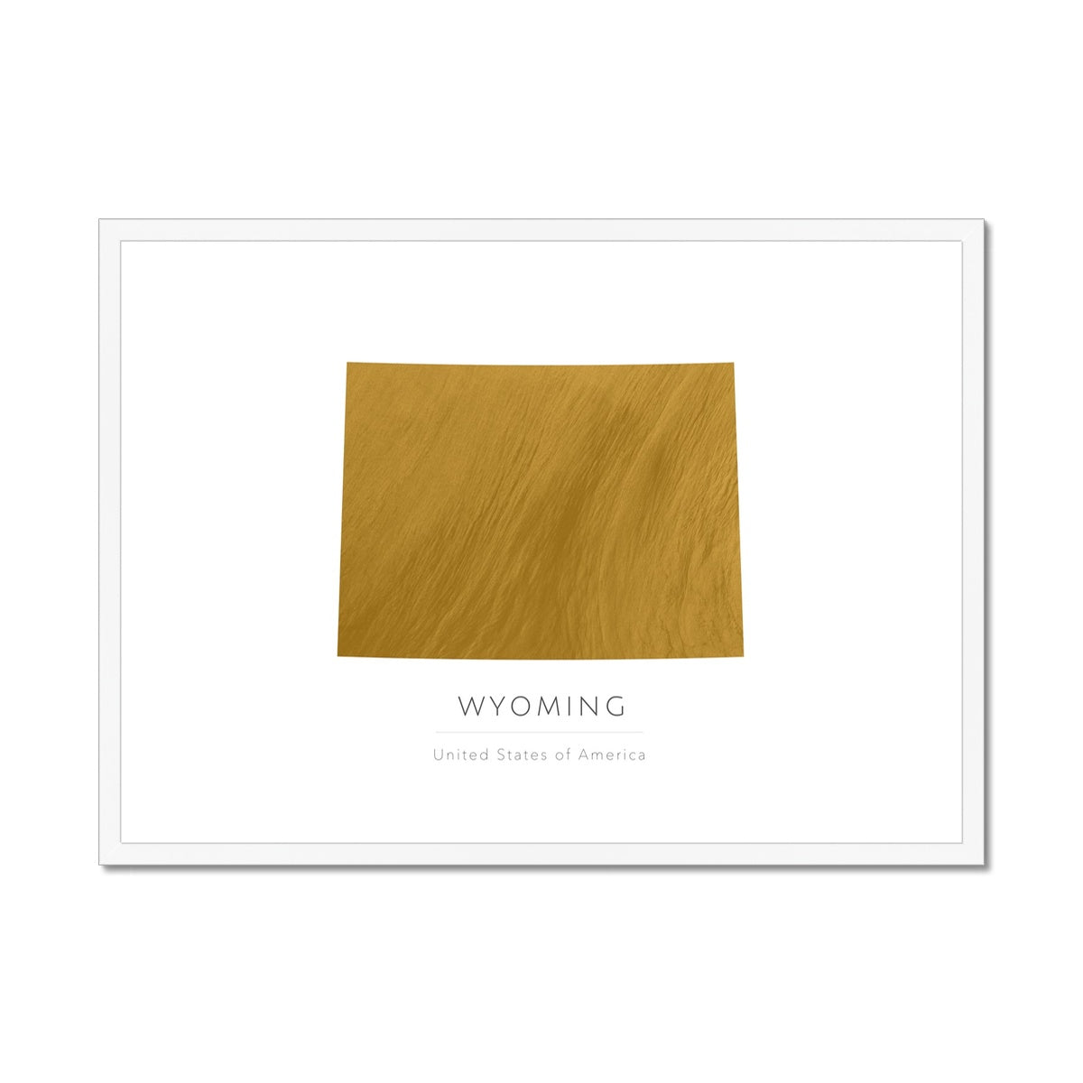 Wyoming - Framed & Mounted Map