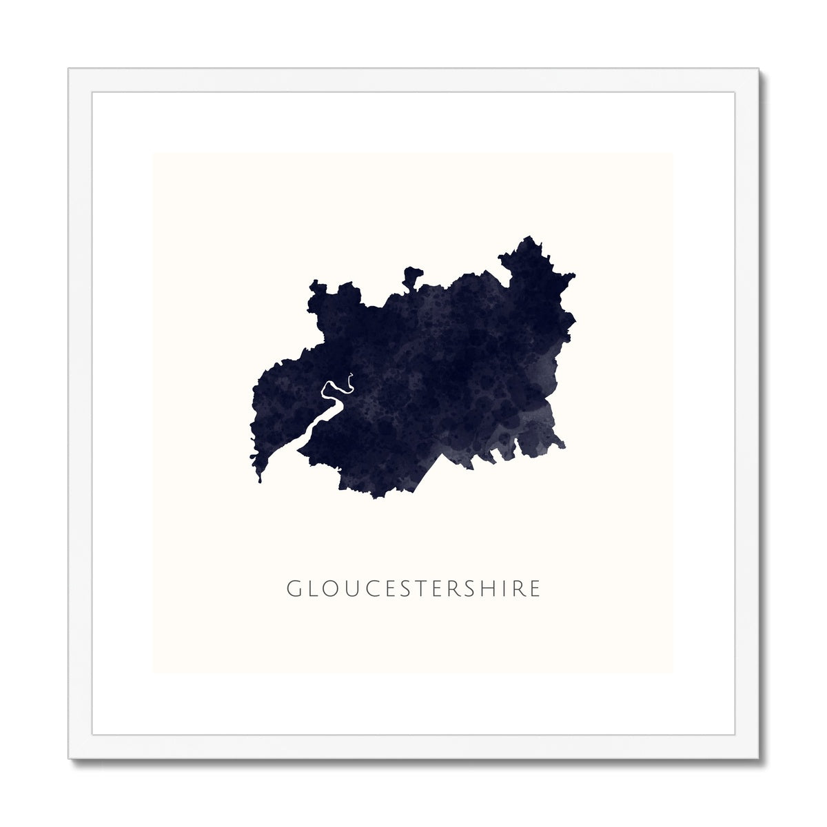 Gloucestershire - Framed & Mounted Map