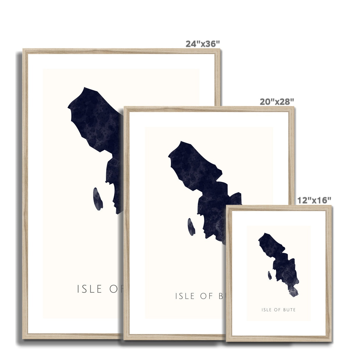 Bute - Framed & Mounted Map