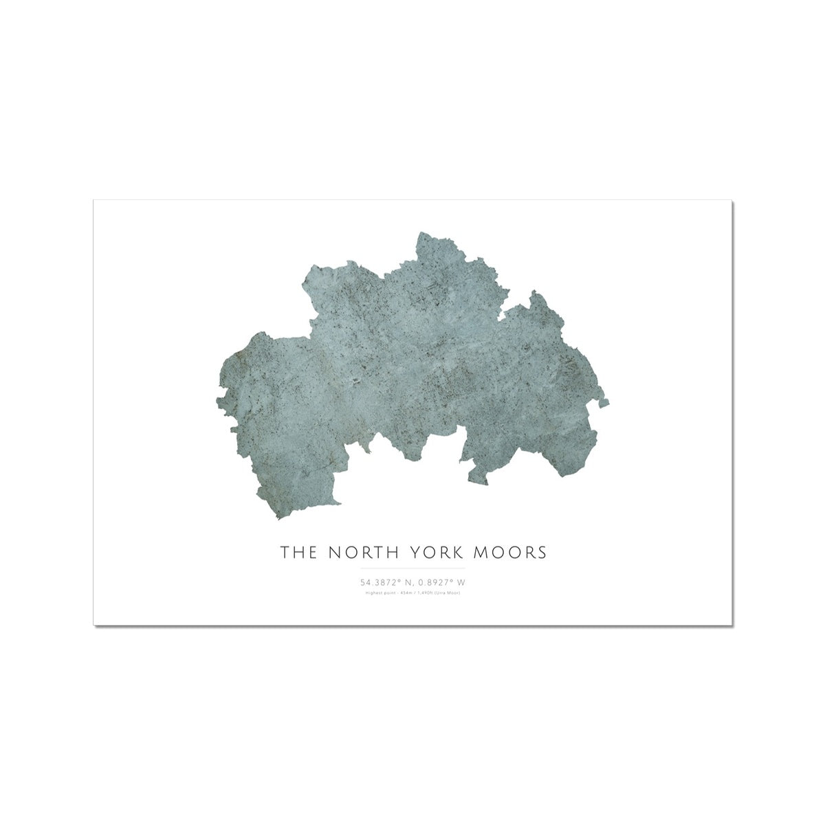 Map of the North York Moors - Fine Art Print