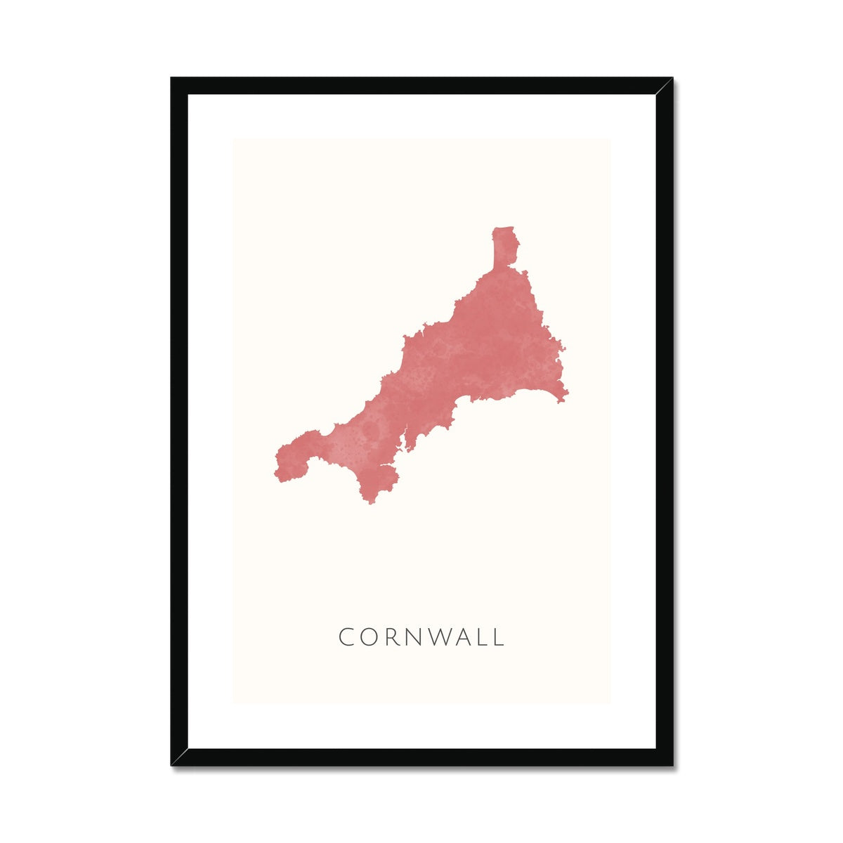 Cornwall - Framed & Mounted Map