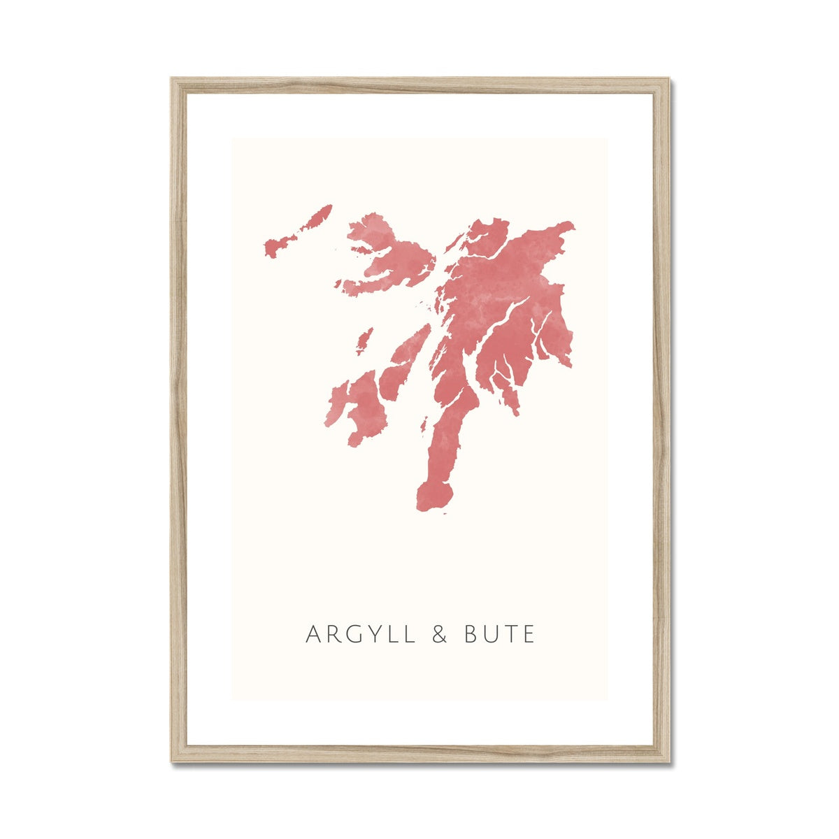 Argyll and Bute - Framed & Mounted Map