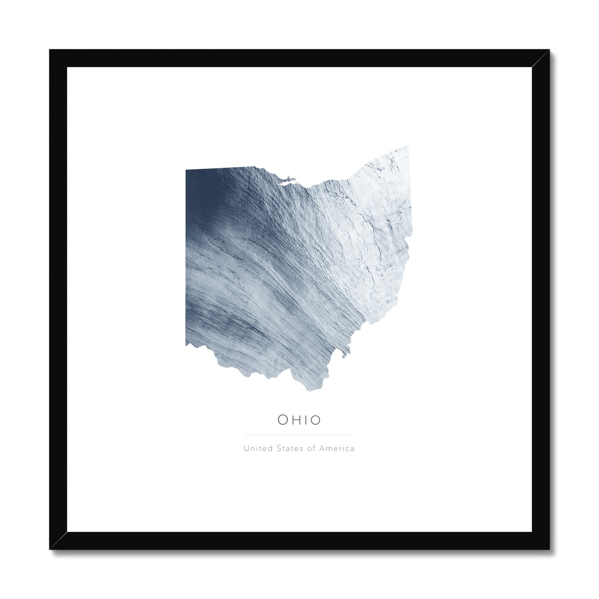 Ohio - Framed & Mounted Map