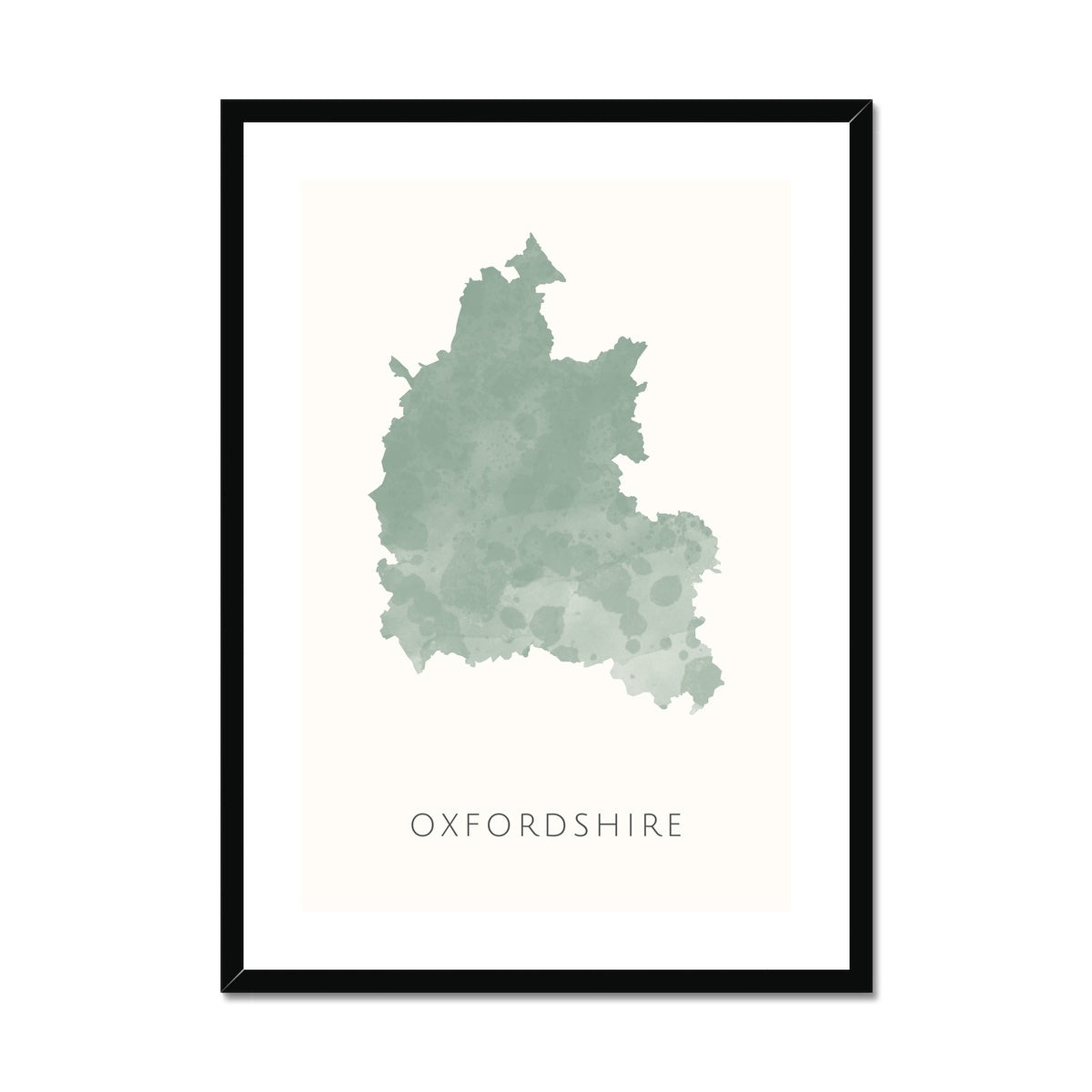 Oxfordshire - Framed & Mounted Map