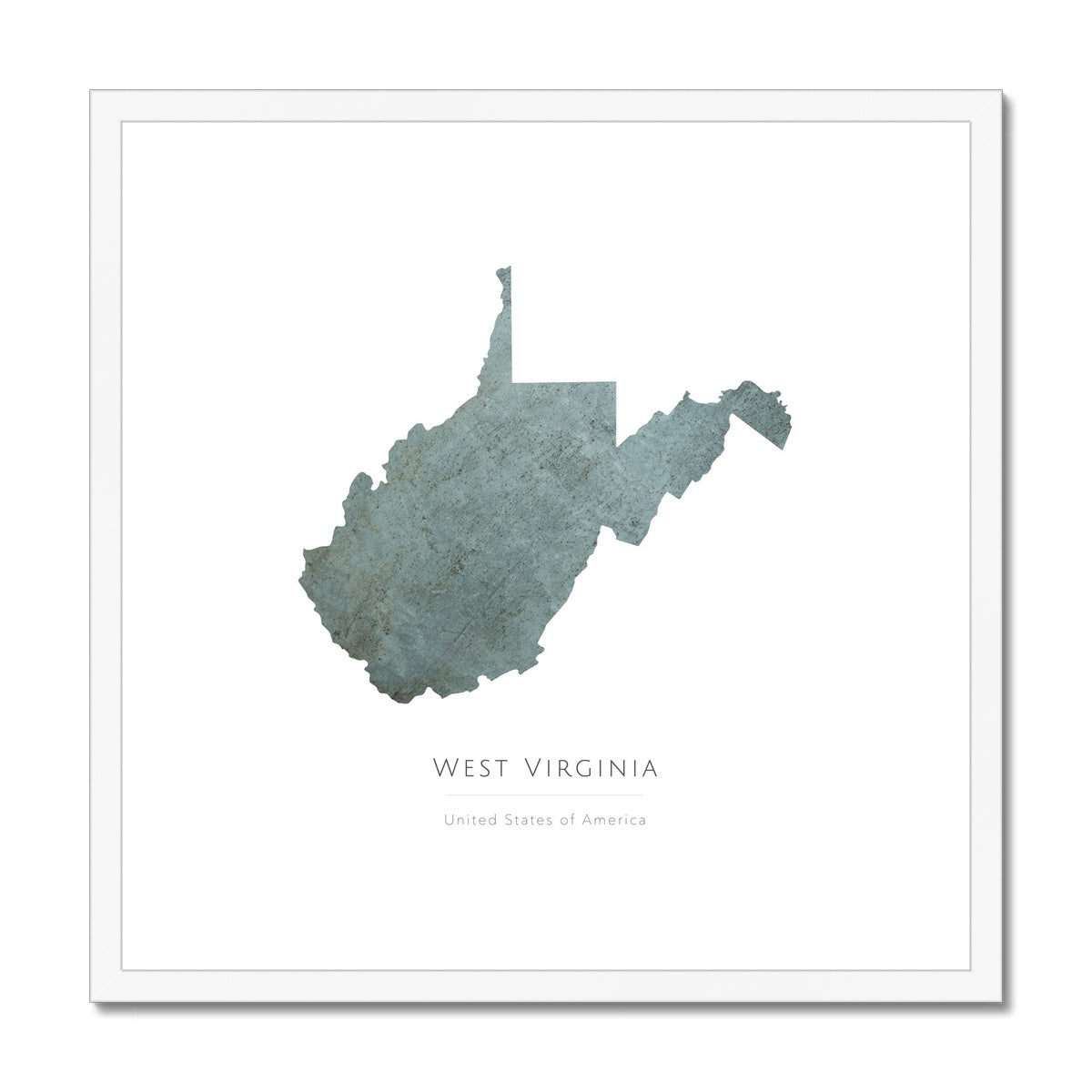 West Virginia - Framed & Mounted Map