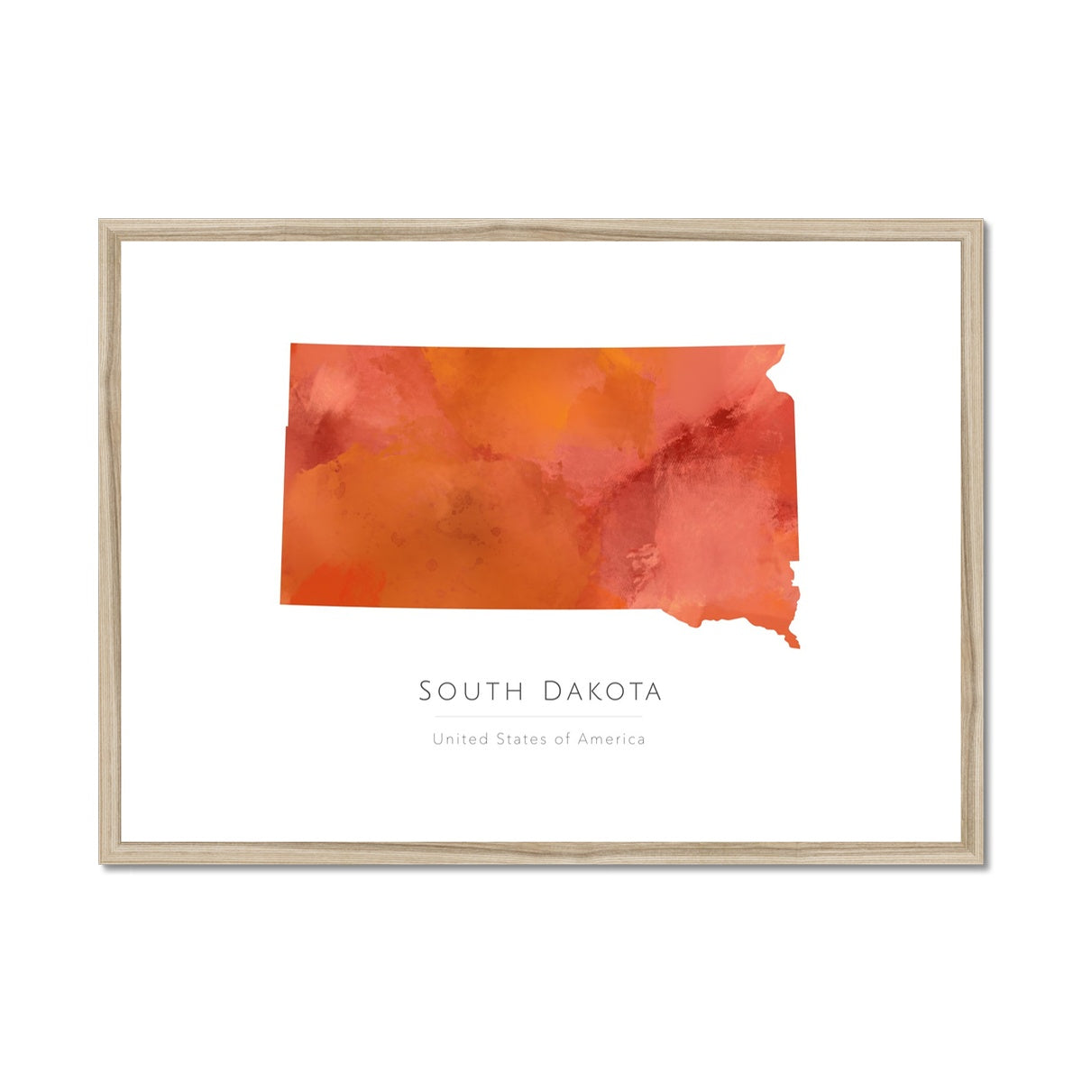 South Dakota - Framed & Mounted Map